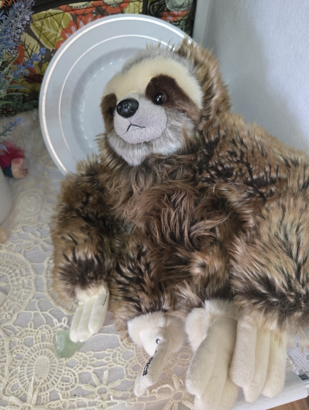 4/$15 Aurora World Sloth Plush Stuffed Animal Brown Tan Cream